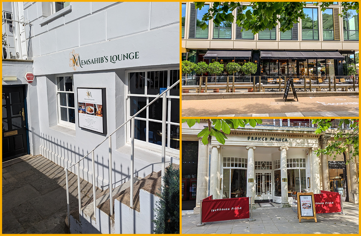 Memsahib's Lounge, BOSCO pizzeria and Franco Manca